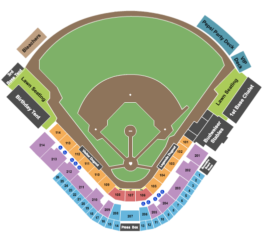 Whitaker Bank Ballpark Map