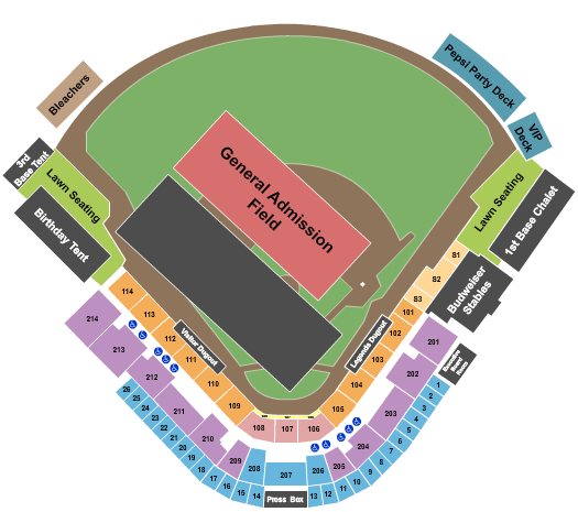 Whitaker Bank Ballpark Map