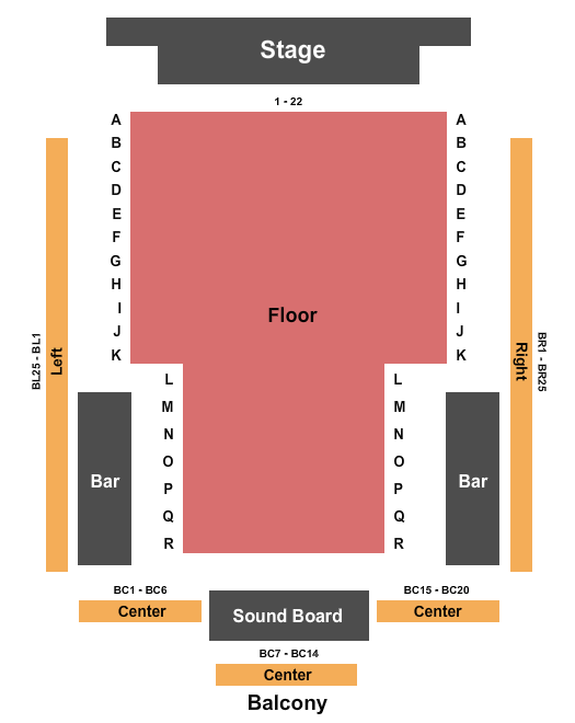 White Eagle Hall Seating Chart: Endstage