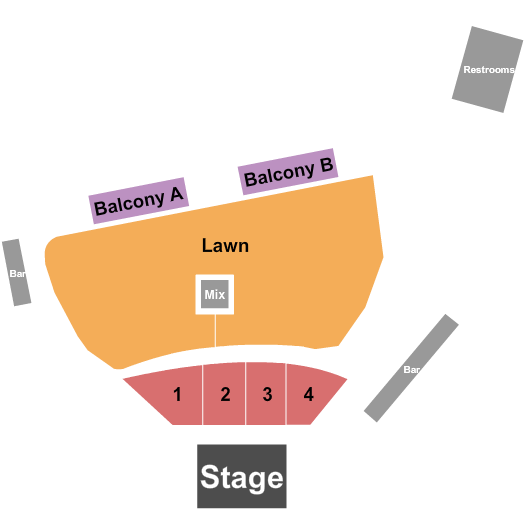 White Oak Music Hall - Lawn Seating Chart: Endstage