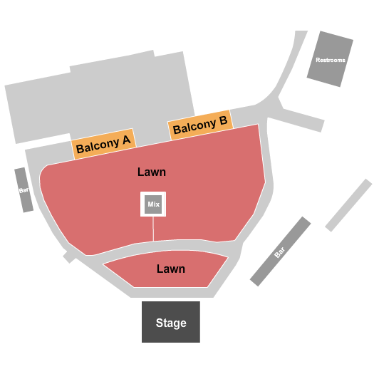 White Oak Music Hall - Lawn Seating Chart: Lawn & Balcony