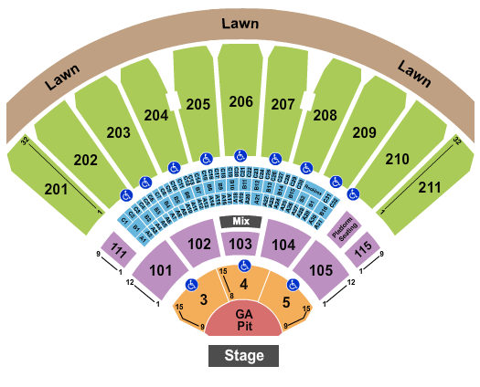 White River Amphitheatre Seating Chart: Endstage - Small GA Pit
