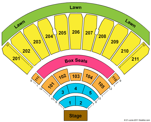 White River Amphitheatre Seating Chart