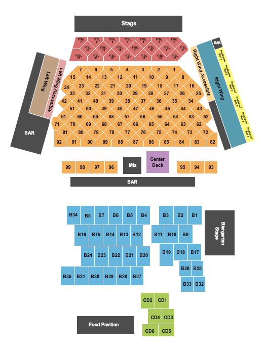 WhiteWater Amphitheater Seating Chart