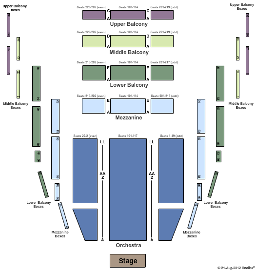 The Whiting Seating Chart Flint