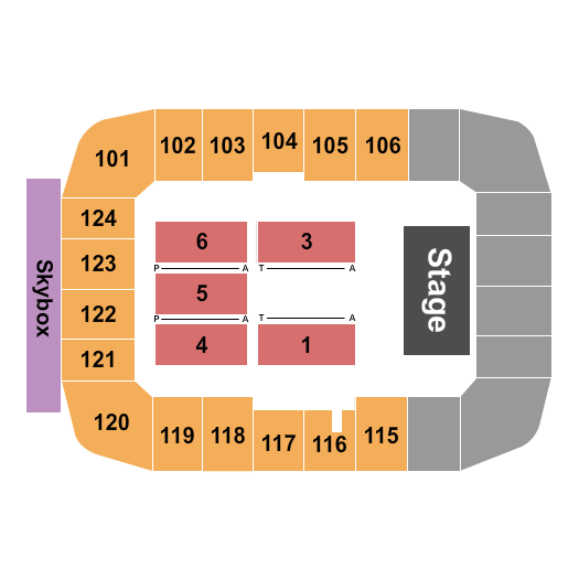Whittemore Center Arena Seating Chart: End Stage 2