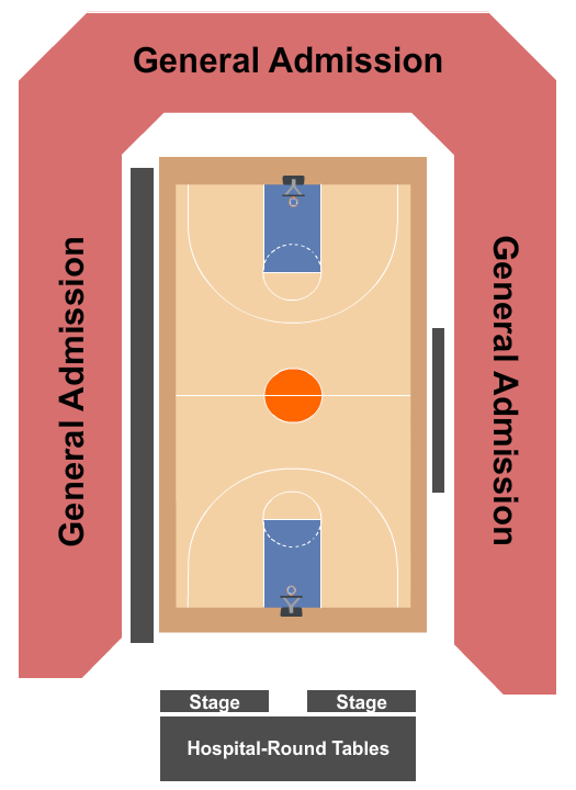 Wicomico Civic Center Seating Chart: Basketball GA
