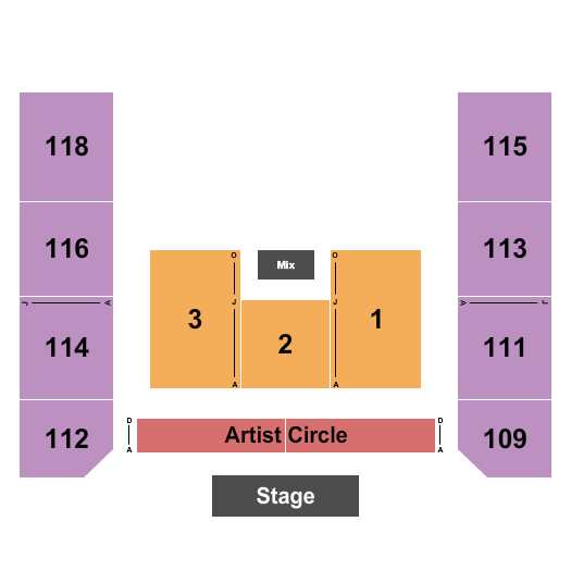 Wicomico Civic Center Seating Chart: Endstage AC
