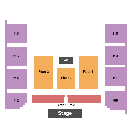 Wicomico Civic Center Seating Chart: Endstage Artist Circle