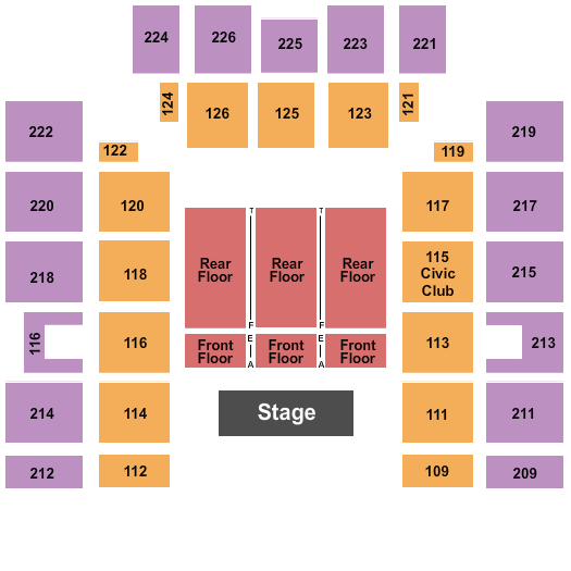 Wicomico Civic Center Seating Chart: Endstage RSV