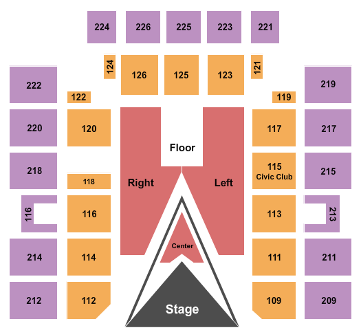 Wicomico Civic Center Seating Chart: King and Country