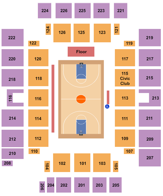 Wicomico Civic Center Seating Chart: Harlem Globetrotters