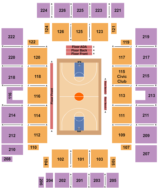 Wicomico Civic Center Seating Chart: Harlem Globetrotters
