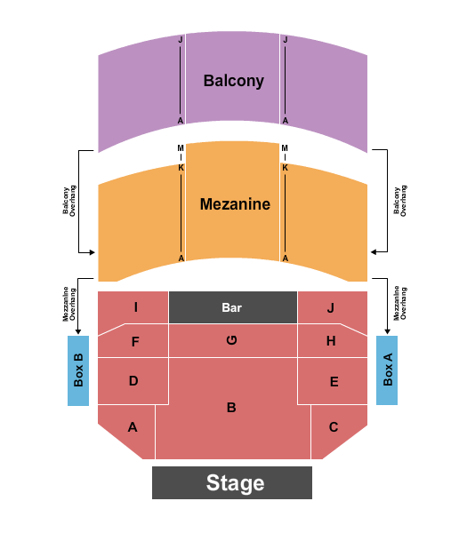 Wilbur Theatre - MA Seating Chart: Endstage