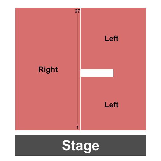 Wild Rose Casino & Resort - Jefferson Seating Chart: Endstage