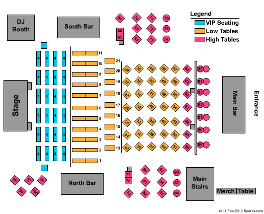 Category 10 Seating Chart: End Stage