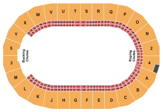 Will Rogers Coliseum Seating Chart: Rodeo