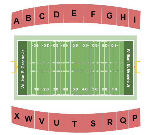 William B. Greene Jr. Stadium Map