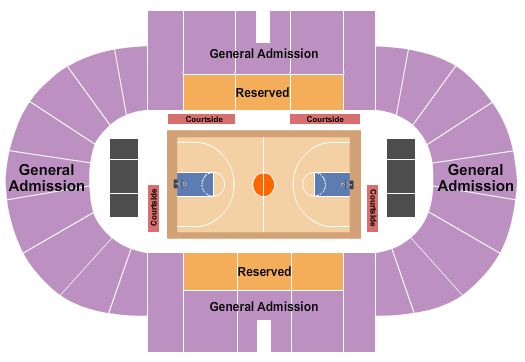 William P. Hytche Athletic Center Seating Chart: Basketball