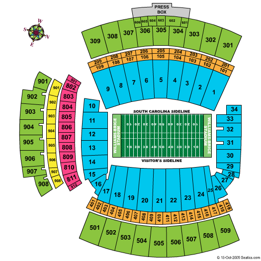 Tennessee Volunteers Football Stadium Seating Chart