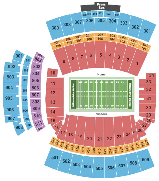 Tennessee Seating Chart Football