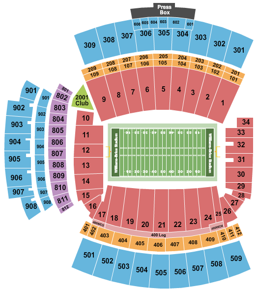 Williams-Brice Stadium Seating Chart: Football