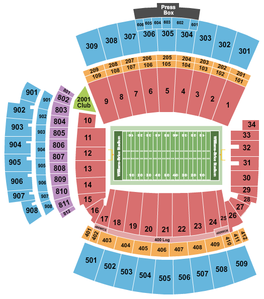 Williams-Brice Stadium Map