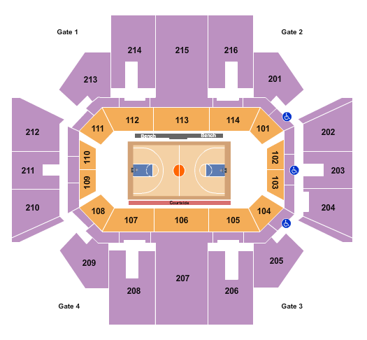 Williams Arena At Minges Coliseum Seating Chart: Basketball - Globetrotters