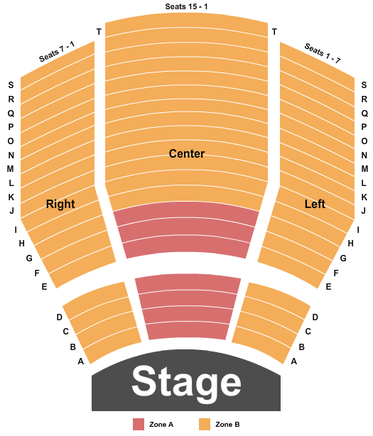 Williams Theatre at Tulsa Performing Arts Center Seating Chart