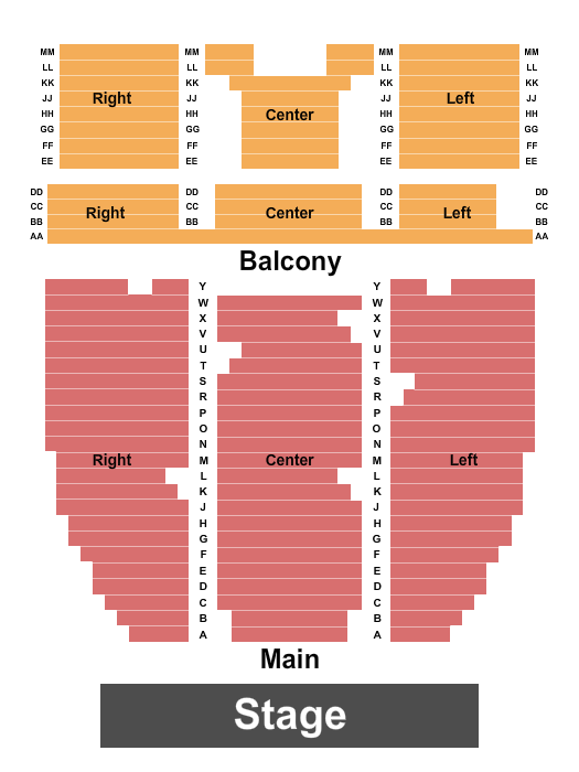 Willson Auditorium Seating Chart: Endstage 2