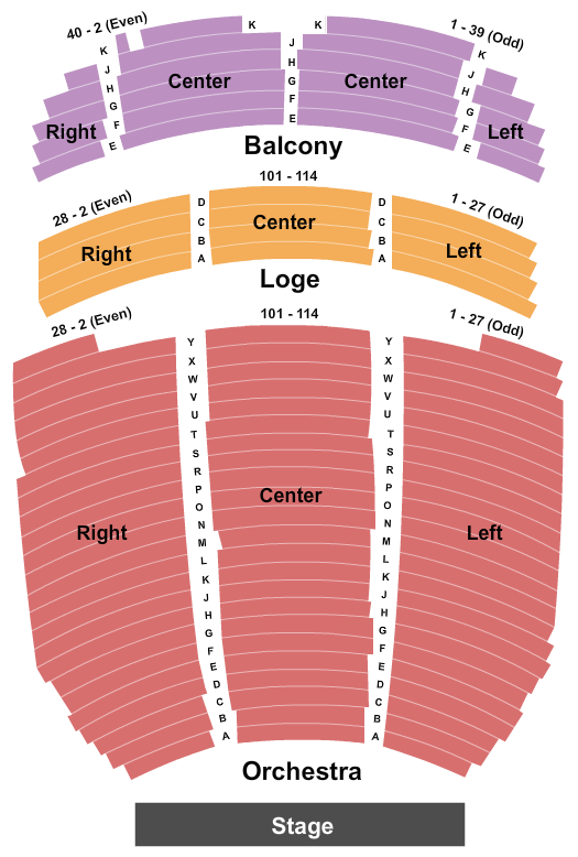 Wilshire Ebell Theatre Seating Chart: Endstage RCL
