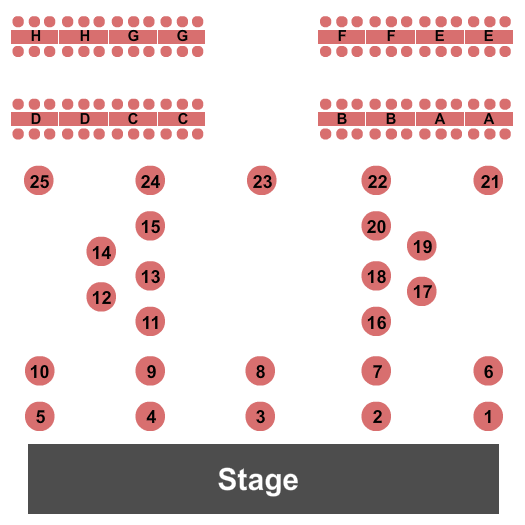 Win-River Resort & Casino Seating Chart: Endstage Tables