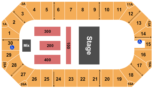 Wings Event Center Seating Chart: Half House