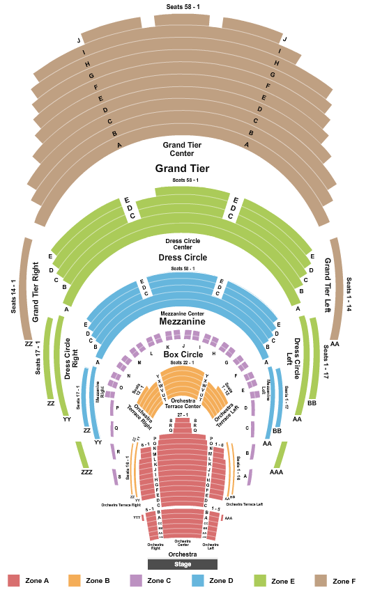 Winspear Opera House Seating Chart: Endstage 2 Int Zone.
