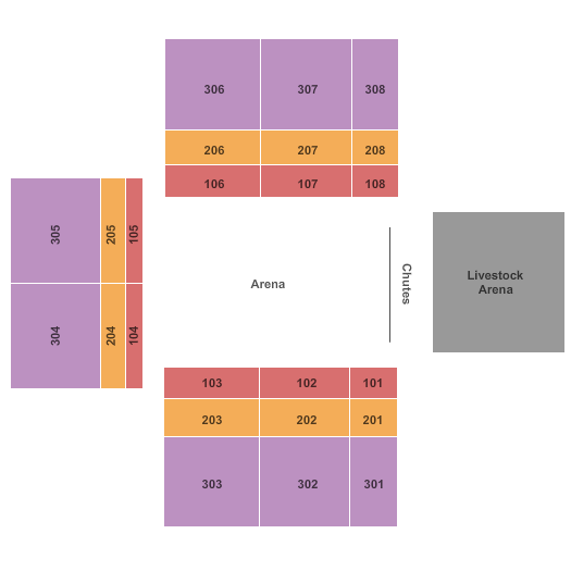 Winstar casino venue seating chart