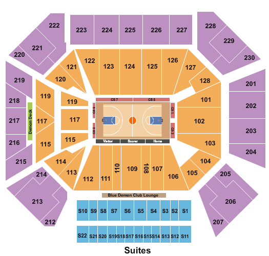 Wintrust Arena Seating Chart: Basketball 2