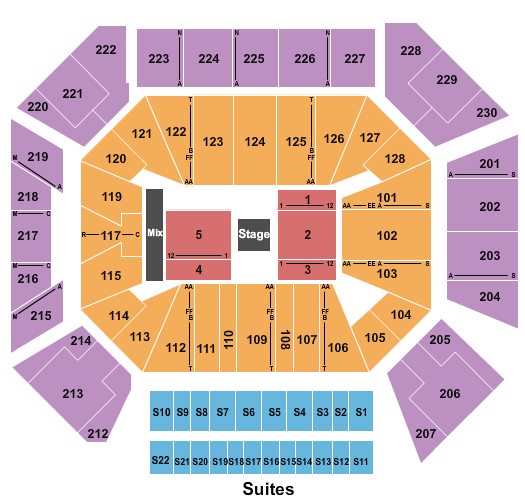 Wintrust Arena Seating Chart: Center Stage 2