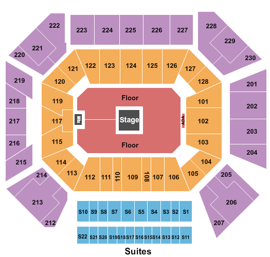 Wintrust Arena Seating Chart: Center Stage GA Floor 2