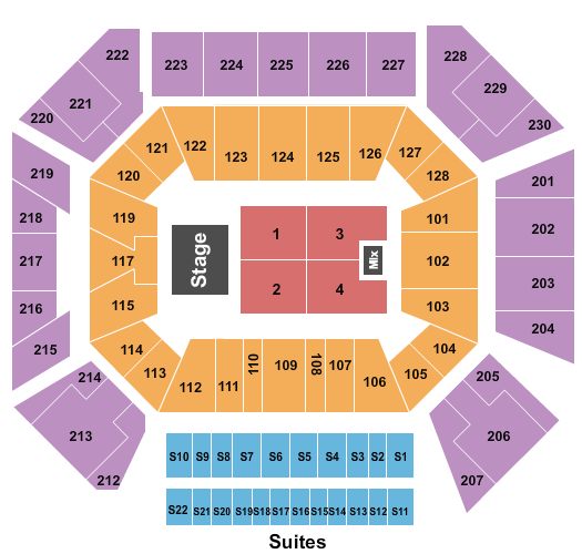 Wintrust Arena Seating Chart: Endstage 2