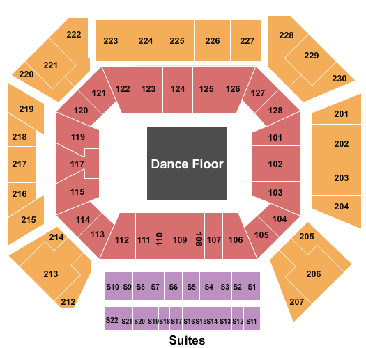 Wintrust Arena Seating Chart: Endstage DanceFLR