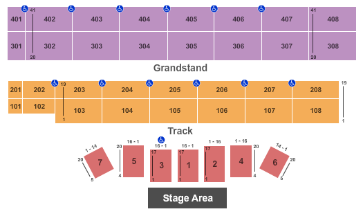 Wisconsin State Fair Park Seating Chart: End Stage