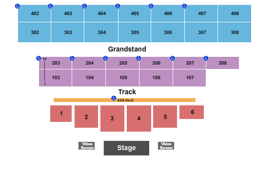 Main Stage At Wisconsin State Fair Park Seating Chart: Endstage 3