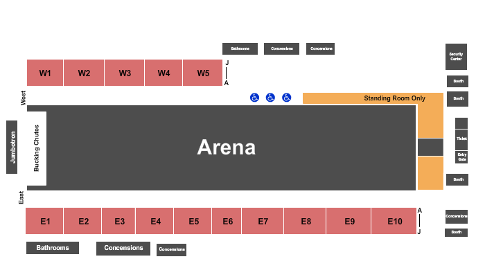 Wise County Fairgrounds Seating Chart: Rodeo