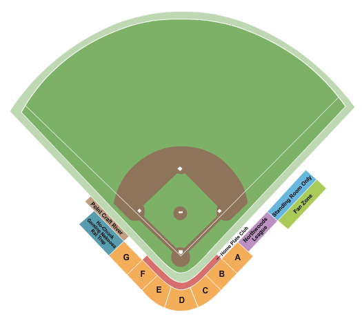 Witter Athletic Field Seating Chart: Baseball 2020