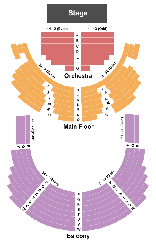 Woodland Opera House Seating Chart