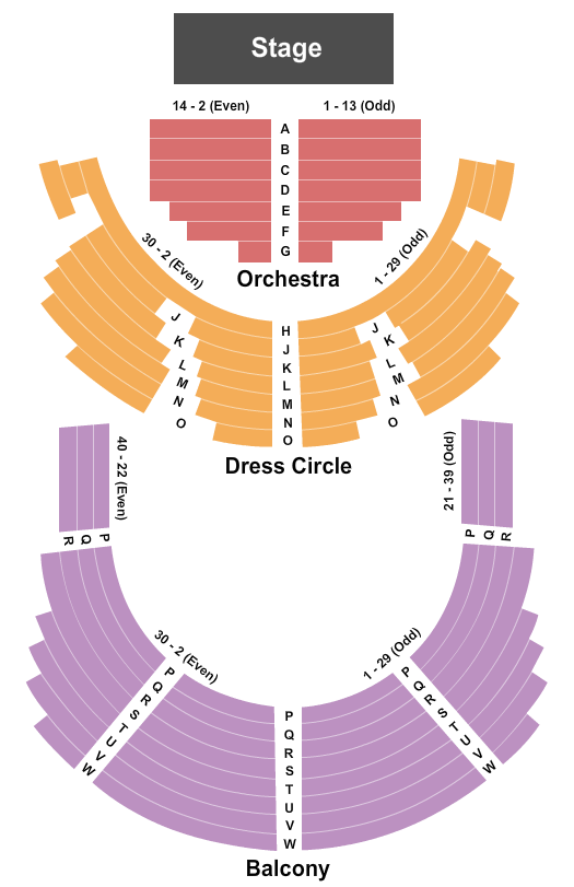 Woodland Opera House Seating Chart: Endstage