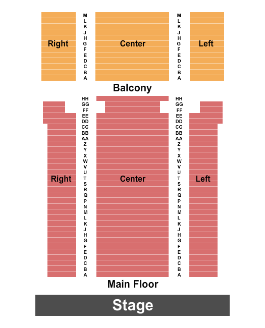 Woodlawn Theatre Seating Chart: Endstage