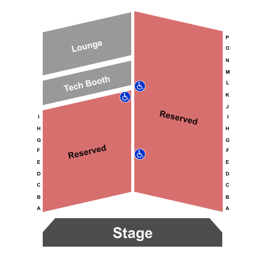 Woodstock Arts Theatre Seating Chart: End Stage