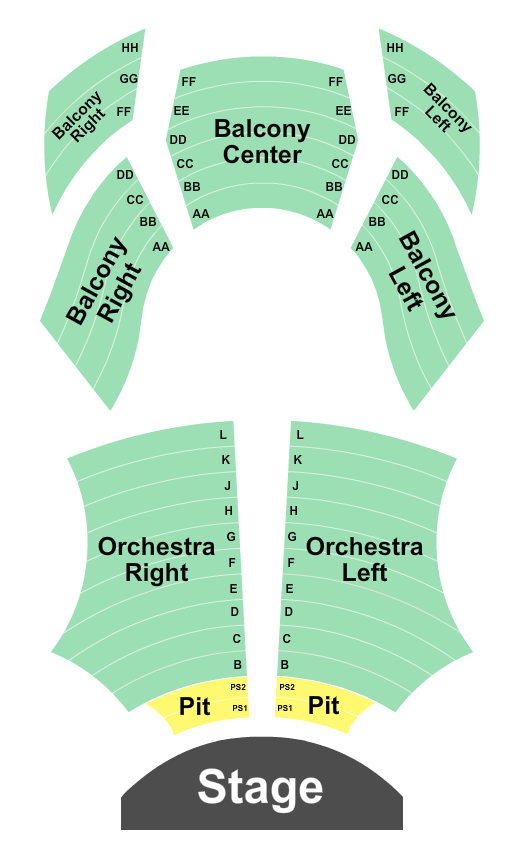 Woodstock Opera House Seating Chart: Endstage Pit