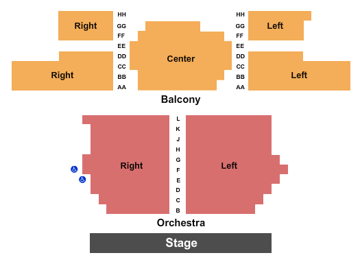 Woodstock Opera House Seating Chart: Endstage